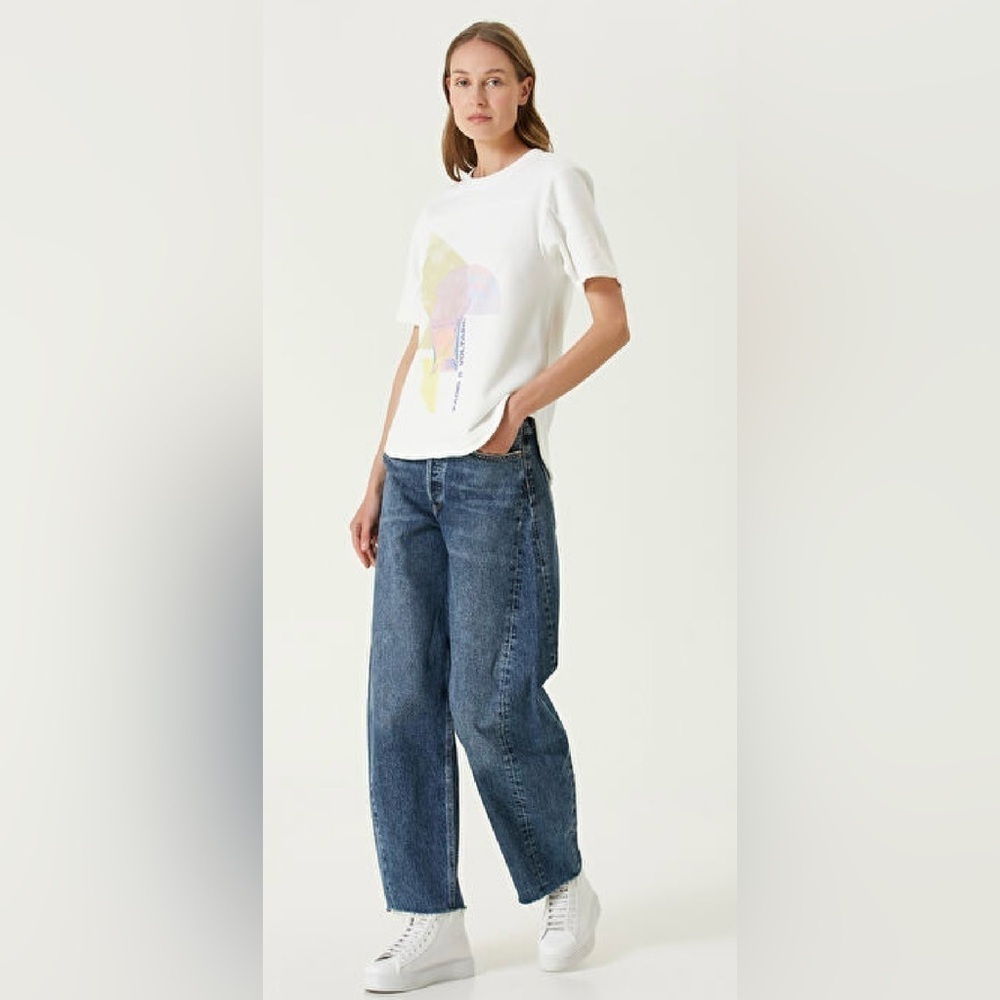 NWT Zadig & Voltaire Bow Mo Terry Palmier Judo Tee M Crewneck - Picture 3 of 9